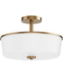 Fuller 3-Light Semi Flush/Pendant Convertible Natural Aged Brass