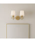 Dorothea 2-light Bath Light Gold Leaf
