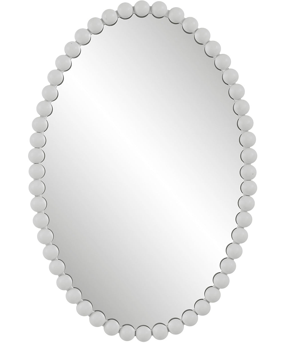 Serna White Oval Mirror