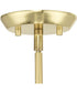 Clarion 1-Light Etched White Pendant P500430 Satin Brass