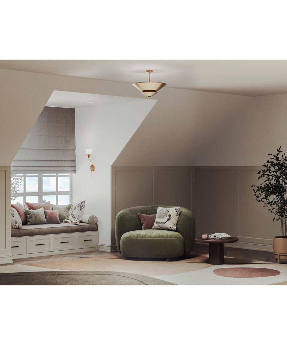 Pinellas 25 in. 4-Light Flush Mount Soft Gold