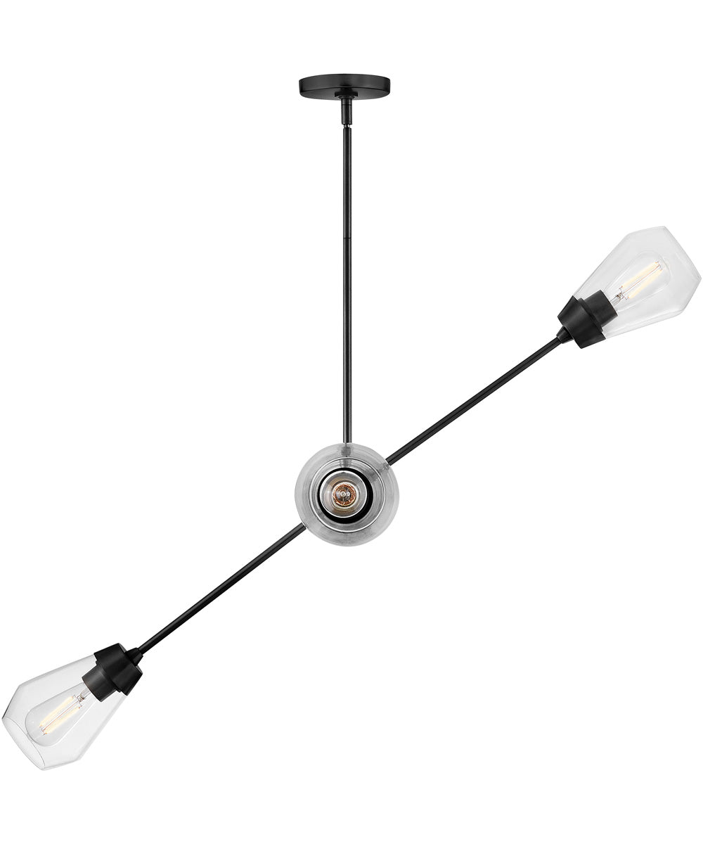 Livie 4-Light Medium Convertible Mobile Single Tier in Black