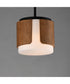 Draughtsman 10 inch Semi Flush Mount - Pendant Walnut / Black