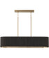 Donovan 5-Light Island Black Stain and Matte Brass