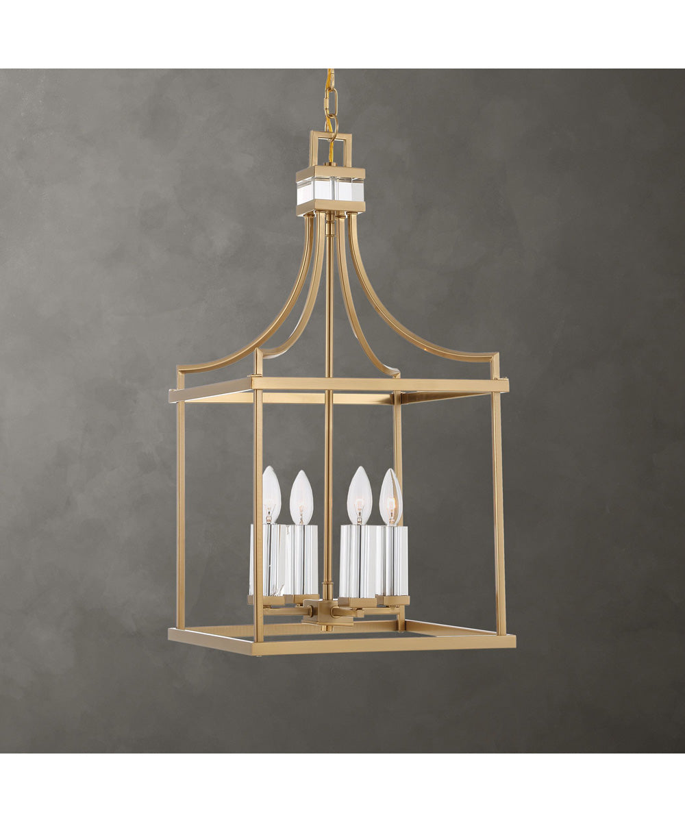 Montreal 4 Light Brass Lantern Pendant