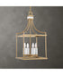 Montreal 4 Light Brass Lantern Pendant