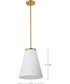 Royale 1-Light Pendant Burnished Brass