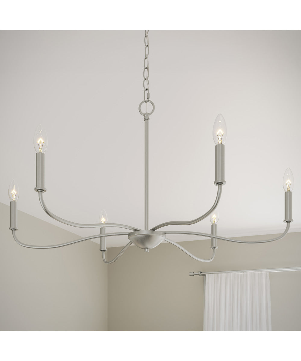 Ilia 6-Light Large Chandelier Brushed Nickel