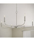 Ilia 6-Light Large Chandelier Brushed Nickel
