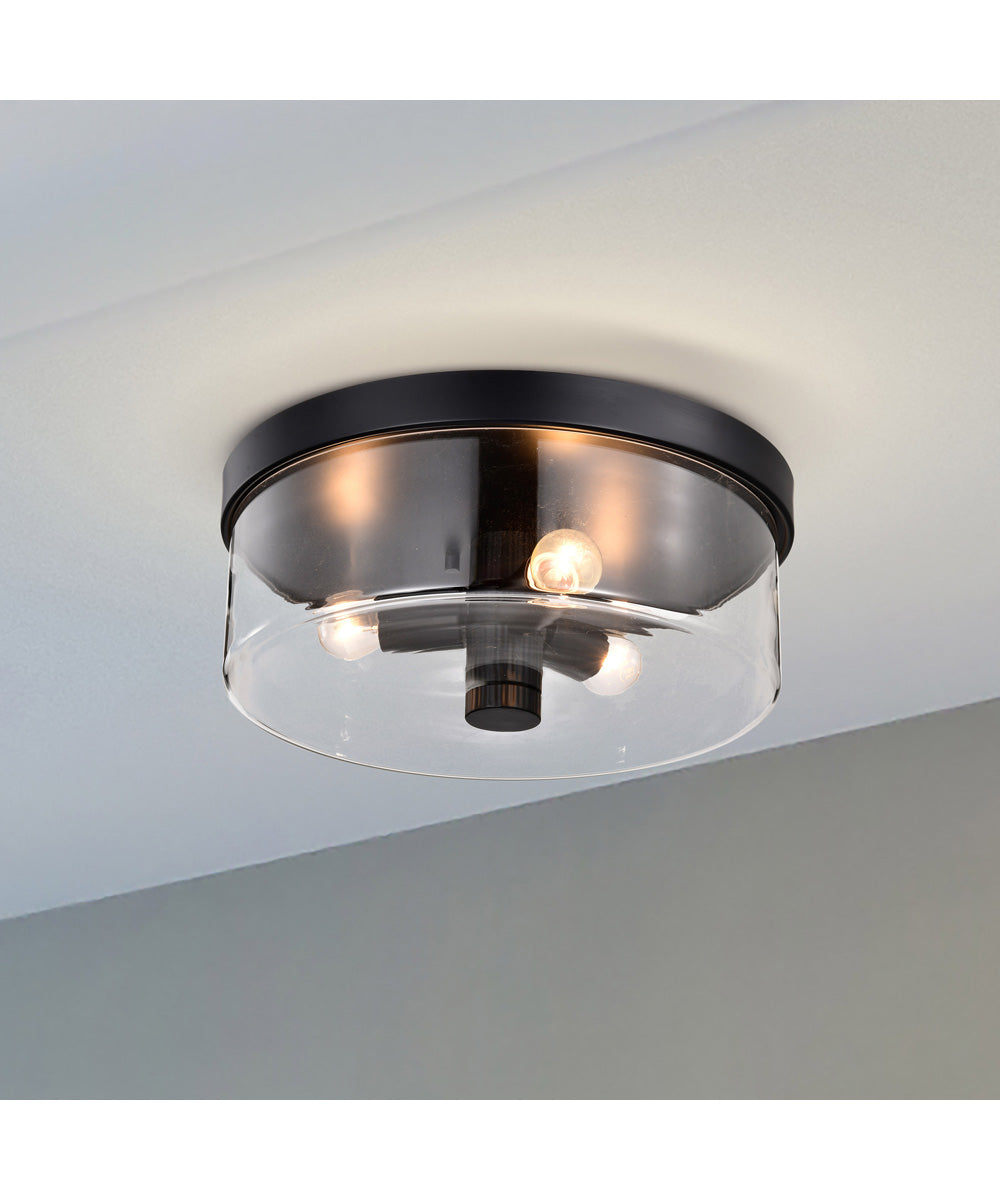 Clarksville 3-Light Close-to-Ceiling Matte Black