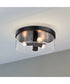 Clarksville 3-Light Close-to-Ceiling Matte Black