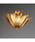 Firenze 3-Light Semi-Flush/Pendant Convertible Gold Leaf