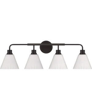 Pleated II 4-Light Lighting Flat Black