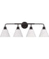 Pleated II 4-Light Lighting Flat Black