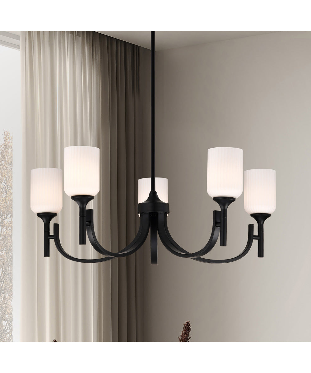 Solara 5-Light Chandelier Matte Black