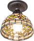 8" Wide Tiffany Turning Leaf Flushmount
