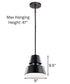 Lozano 9"W 1-Light Black Finish Metal Cone Shade Indoor/Outdoor Pendant Light by Kichler