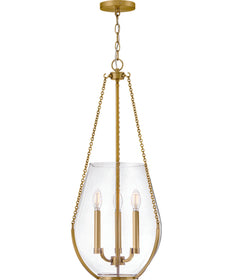 Farrin 3-Light Medium Pendant in Lacquered Brass