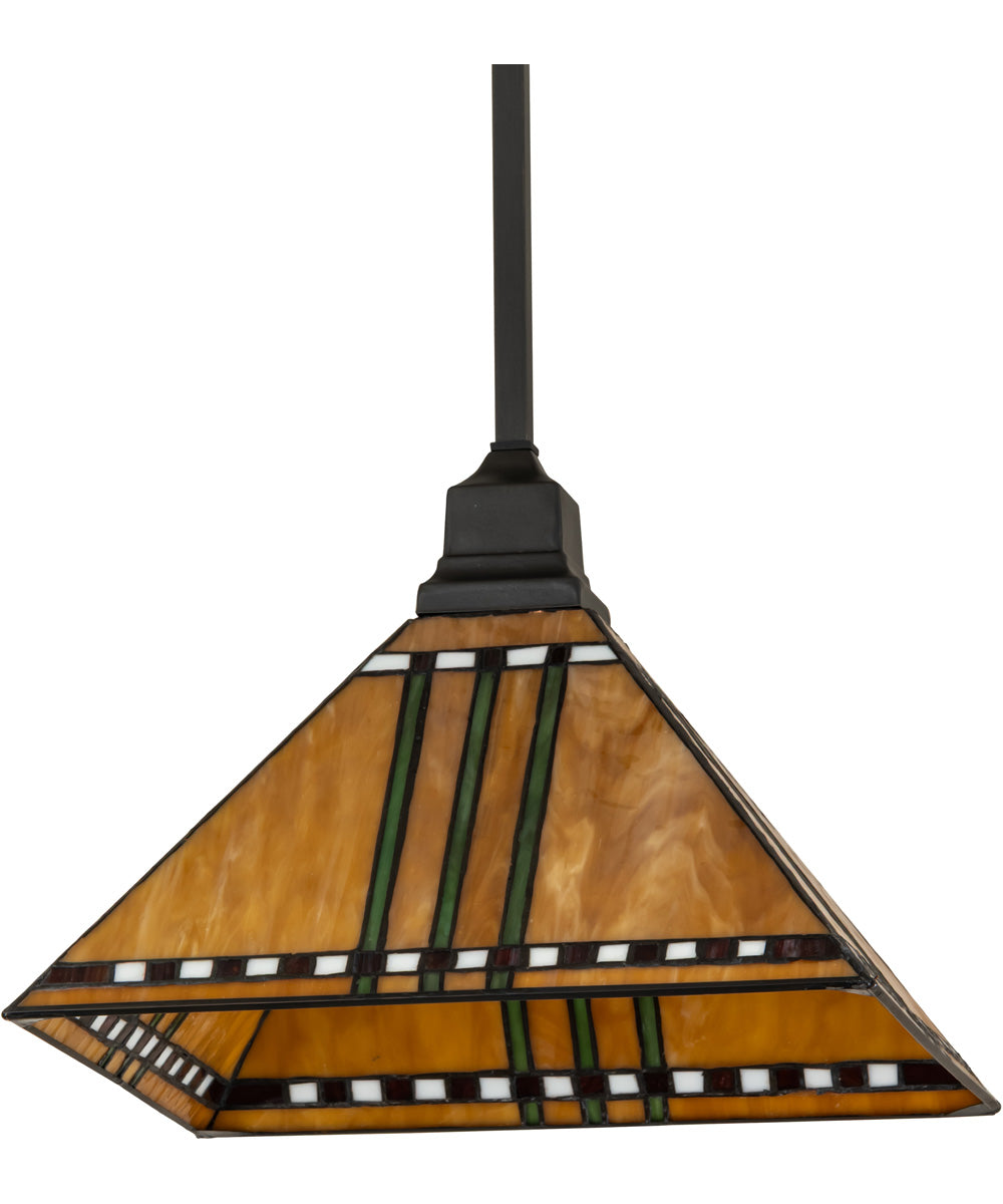 13" Square Prairie Corn Pendant