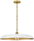 Sadie 1-Light Medium Dome Chandelier in Lacquered Brass