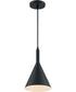8"W Lightcap 1-Light Pendant Matte Black