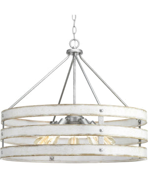 Gulliver 5-Light Coastal Pendant Light Galvanized Finish