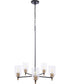 Council 5-Light Lighting Flat Black/Satin Brass