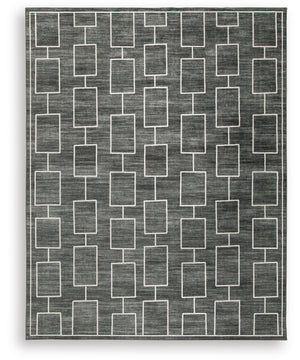 Elderland Washable Large Rug Black/Gray