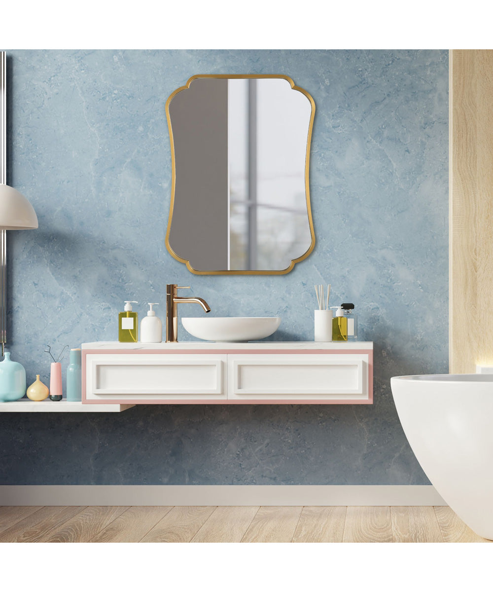 Athena Brushed Brass Mirror