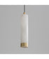 Aragon 9 inch LED Pendant White Alabaster / Gold