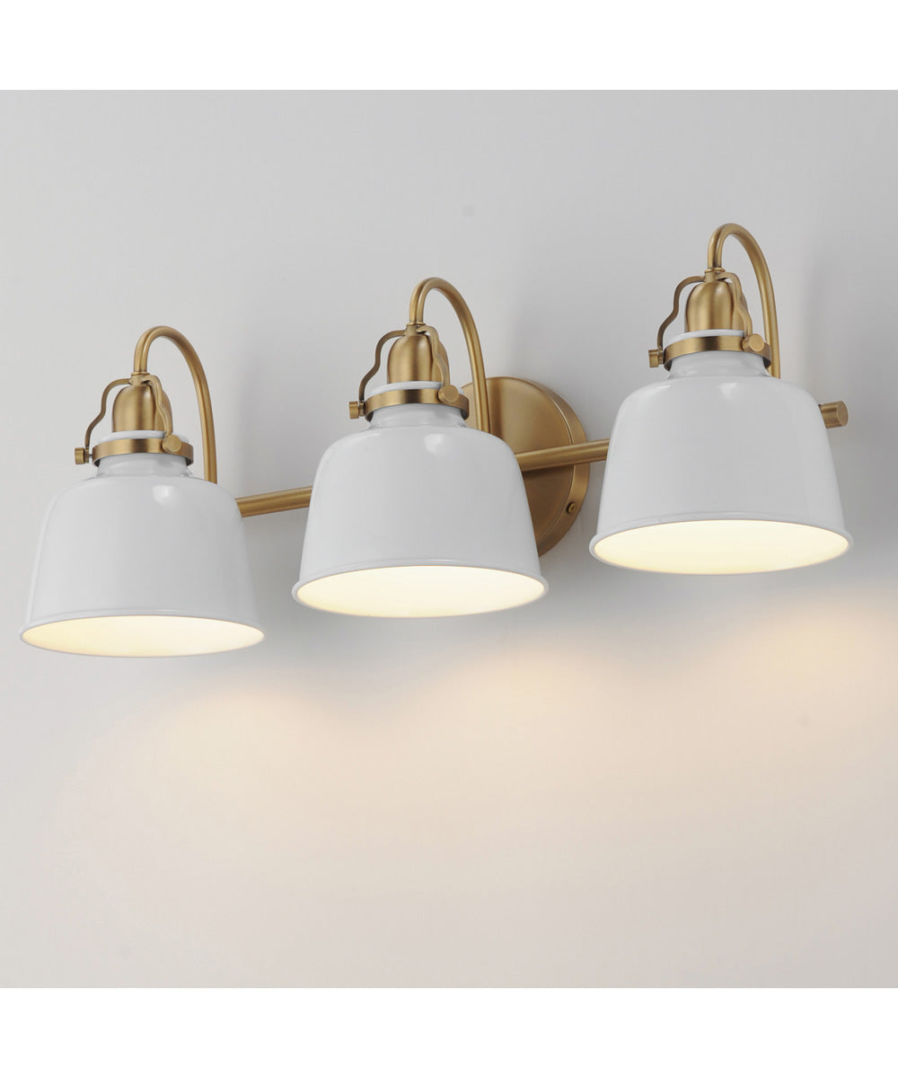 Hollis 3-Light Sconce Natural Aged Brass