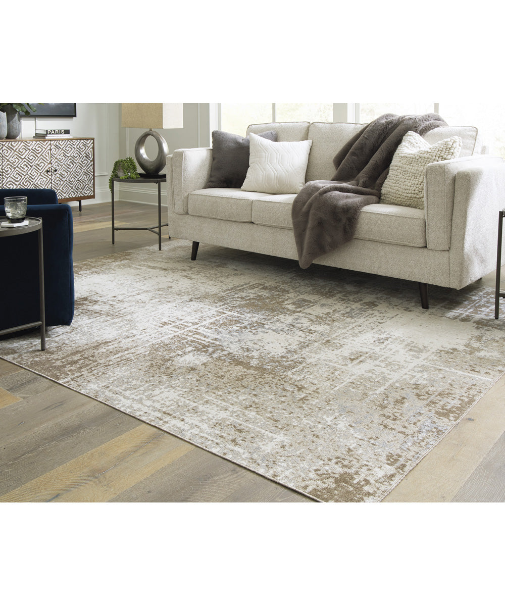 Grifflain Washable Large Rug Tan/Brown/Gray