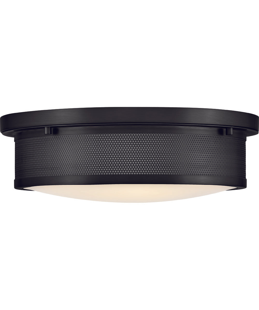 Pierce 3-Light Medium Flush Mount in Black