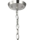 Vertex 3-Light Clear Glass Convertible Chandelier Brushed Nickel