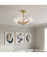 Adelyn 4-light Semi Flush Mount Gold Leaf