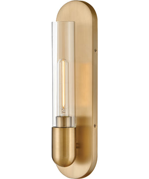 Tully 1-Light Medium Single Light Sconce in Lacquered Brass