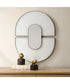 Encase Modern White Oval Mirror
