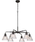 Pleated 6-Light Lighting Flat Black