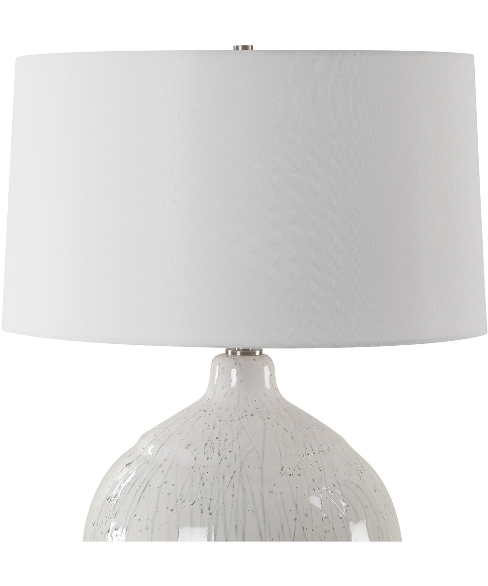 Dribble White Glaze Table Lamp