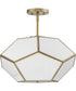 Latham 18 in. 3-Light Flush Mount Vintage Gold