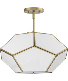 Latham 18 in. 3-Light Flush Mount Vintage Gold