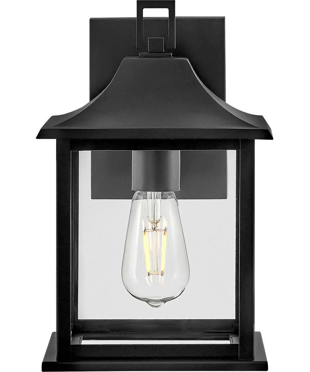 Nolan 1-Light Small Wall Mount Lantern in Black