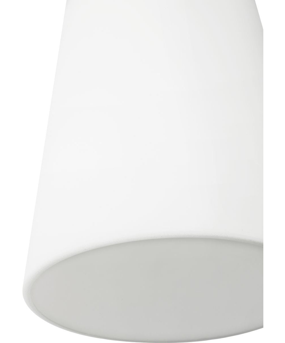 Vertex 3-Light Etched White Convertible Chandelier Brushed Nickel