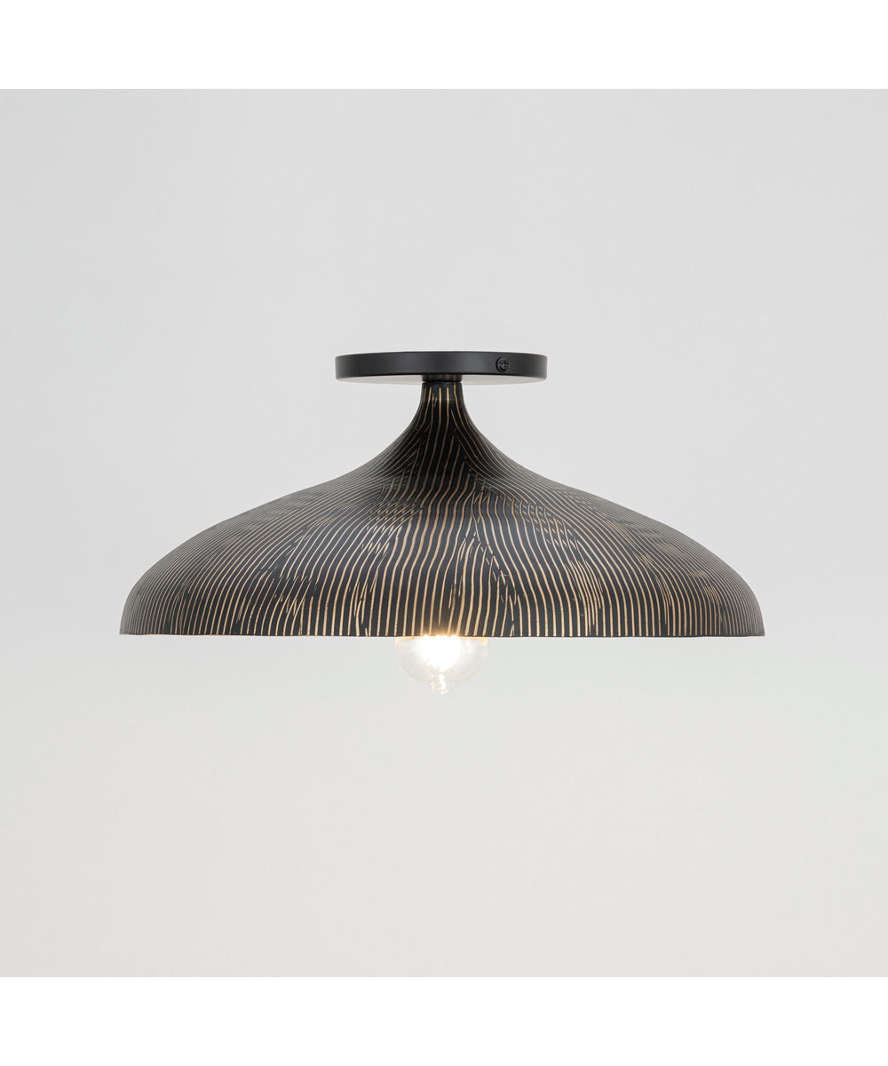 Fleur Flush Mount Black / Gold