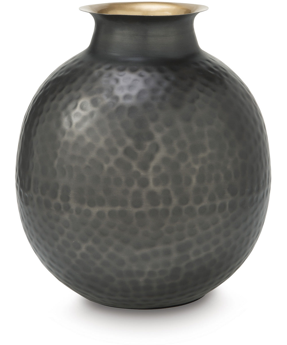 Woody Vase Pewter/Gold