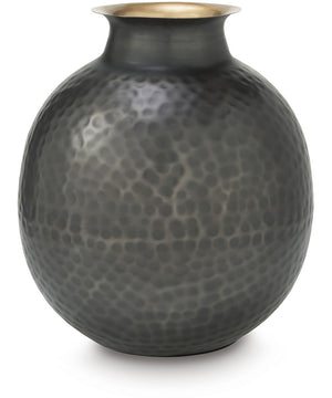 Woody Vase Pewter/Gold