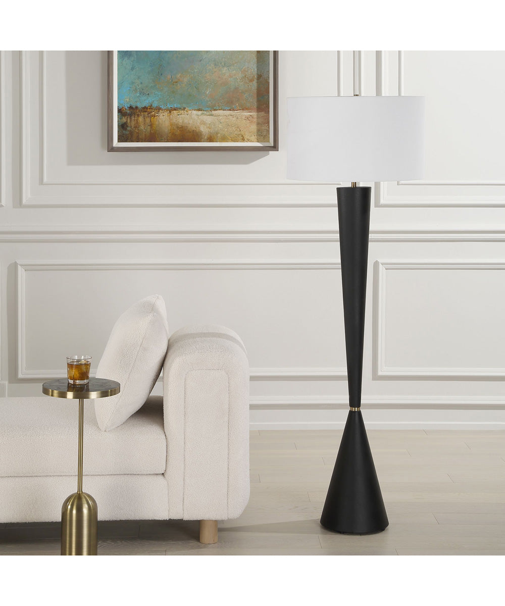 Layla Black Tapered Floor Lamp