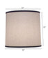 12x13x12 White with Black Trim Aberdeen Deep Drum Hardback Lampshade