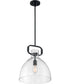 14"W Teresa 1-Light Pendant Matte Black