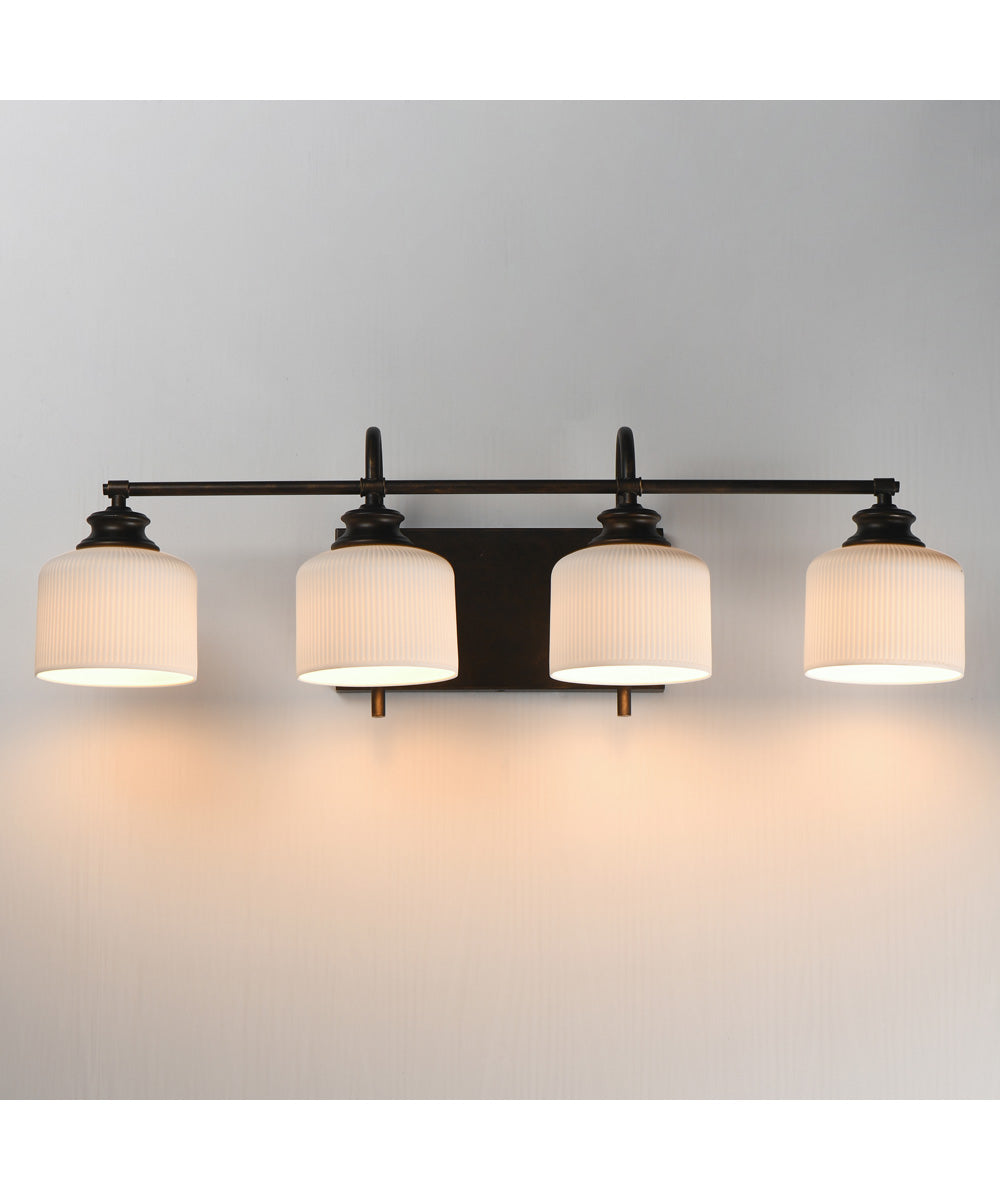 Bisque 4-Light Bath Vanity Oil Rubbed Bronze